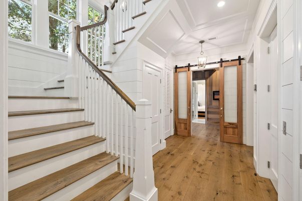 Interior, Pendant Lights, Recessed Lighting, Wood Texture Flooring