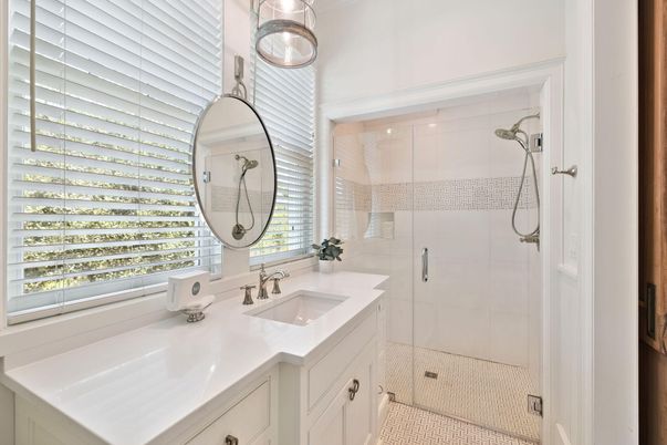 Bathroom, Dual Sink Vanities, Glass Shower, Interior