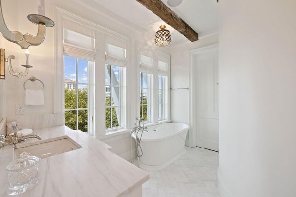 Bathroom, Free Standing Baths, Interior, Wooden Beams