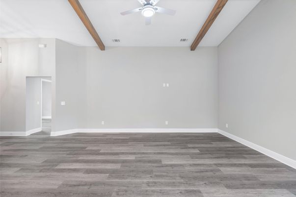 Empty room, Interior, Wooden Beams, Wood Texture Flooring