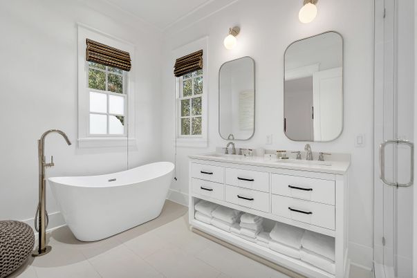 Bathroom, Dual Sink Vanities, Free Standing Baths, Interior