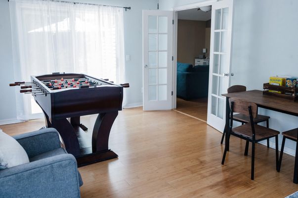 Game Room, Interior, Wood Texture Flooring