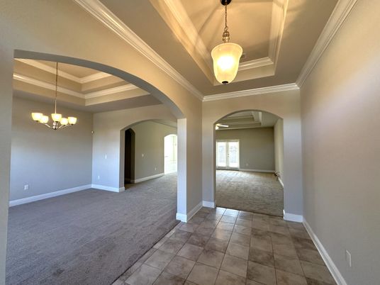 Chandelier, Empty room, Interior, Pendant Lights
