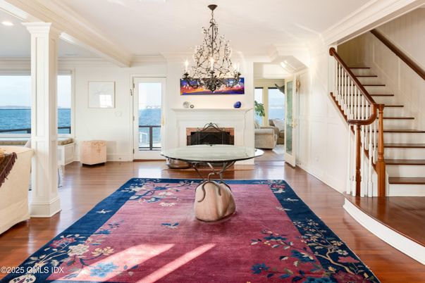 Chandelier, Fireplace, Interior, Water, Wood Texture Flooring