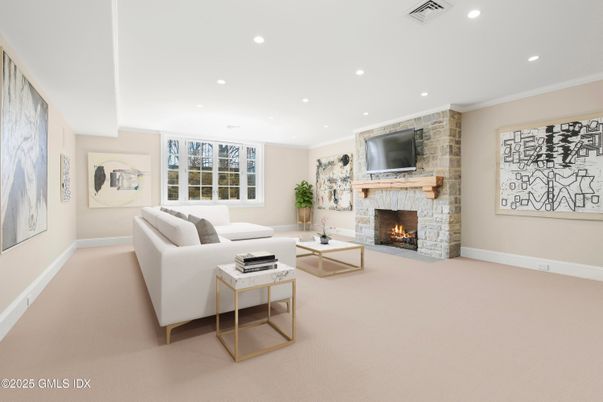 Fireplace, Interior, Living room, Recessed Lighting