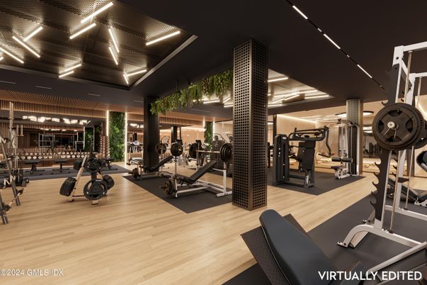 Fitness Equipment, Gym, Interior, Wood Texture Flooring