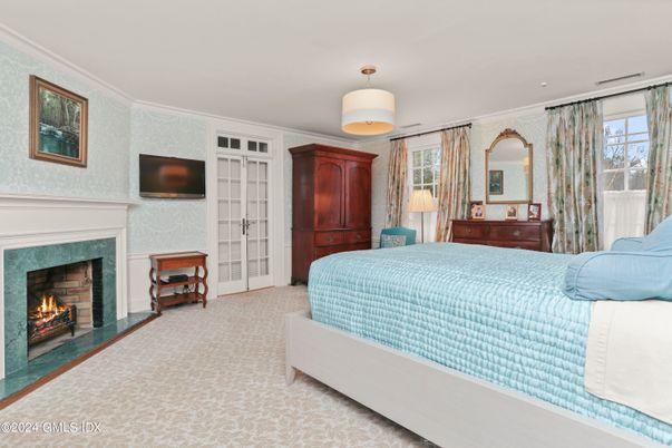 Bedroom, Fireplace, Interior, Recessed Lighting