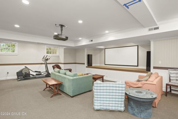 Fitness Equipment, Interior, Projection Screen, Recessed Lighting, Theatre Room