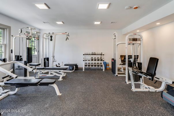 Fitness Equipment, Gym, Interior, Recessed Lighting