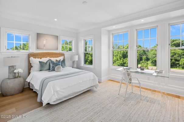 Bedroom, Home Office, Interior, Recessed Lighting, Wood Texture Flooring