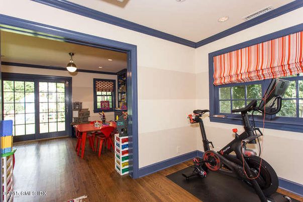 Dining room, Fitness Equipment, Interior, Recessed Lighting, Wood Texture Flooring