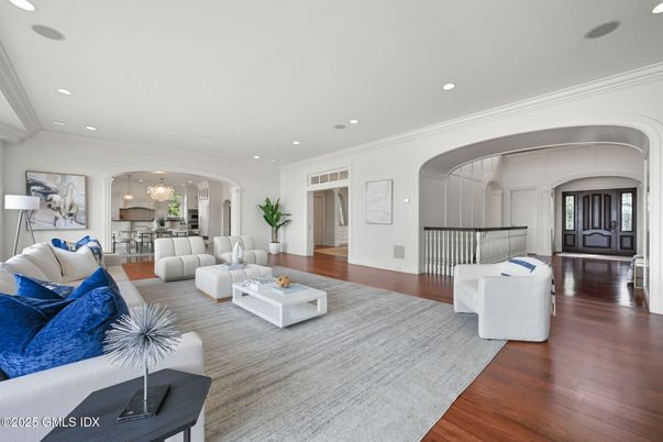 Chandelier, Dining room, Interior, Living room, Pendant Lights, Recessed Lighting, Wood Texture Flooring