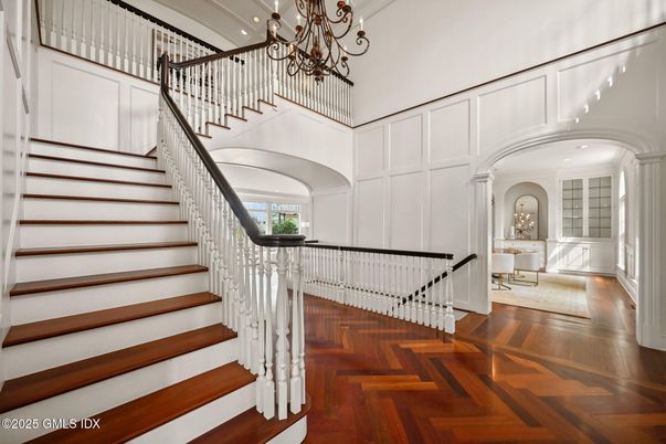 Chandelier, Interior, Recessed Lighting, Wood Texture Flooring