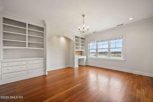 Chandelier, Empty room, Interior, Recessed Lighting, Walk-in Closets, Wood Texture Flooring