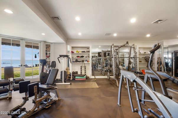 Fitness Equipment, Gym, Interior, Recessed Lighting, Water