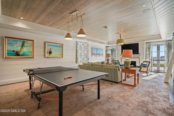 Game Room, Interior, Pendant Lights, Recessed Lighting, Wooden Ceilings
