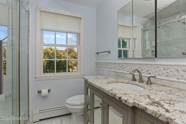 Bathroom, Glass Shower, Interior, Marble