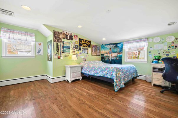 Bedroom, Home Office, Interior, Recessed Lighting, Wood Texture Flooring