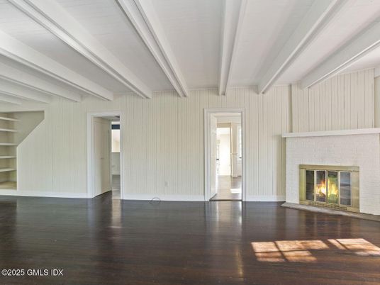 Empty room, Fireplace, Interior, Wood Texture Flooring