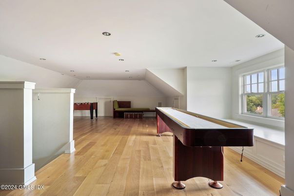 Billiard Table, Game Room, Interior, Recessed Lighting, Wood Texture Flooring