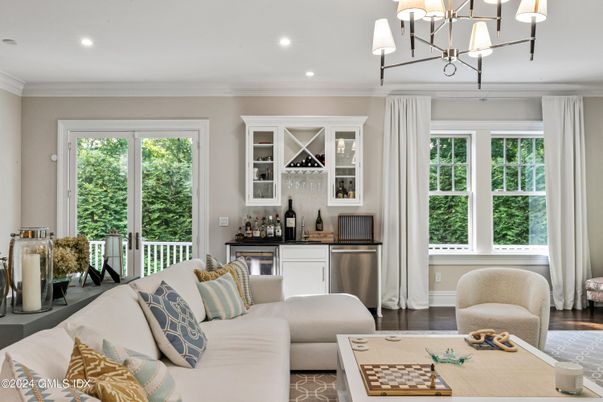 Chandelier, Interior, Living room, Recessed Lighting, Wood Texture Flooring