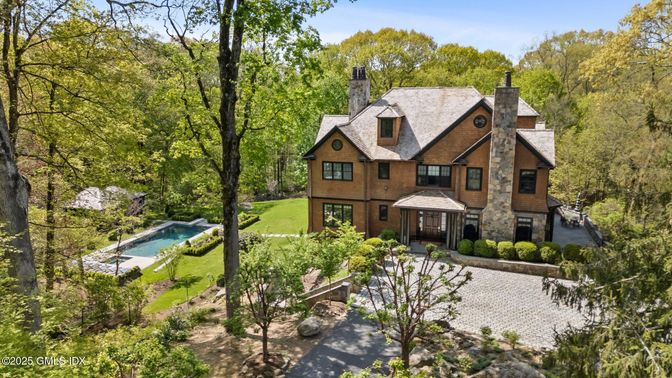 Backyard, Exterior, Facade, Brick Facade, Pool, French Provincial