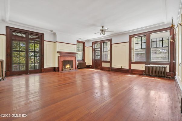Empty room, Fireplace, Interior, Wood Texture Flooring