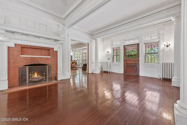 Empty room, Fireplace, Interior, Wood Texture Flooring