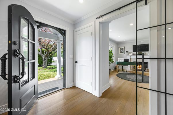 Fireplace, Interior, Recessed Lighting, Wood Texture Flooring
