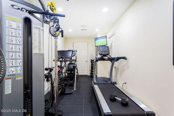 Fitness Equipment, Interior, Recessed Lighting