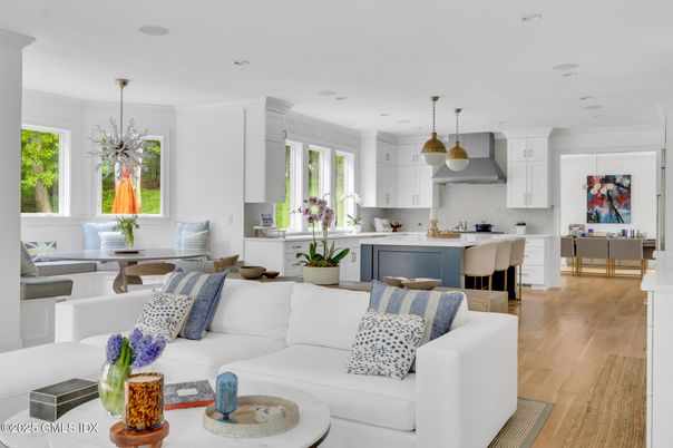 Dining room, Interior, Kitchen, Living room, Pendant Lights, Recessed Lighting, Wood Texture Flooring