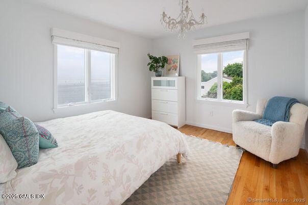 Bedroom, Chandelier, Interior, Wood Texture Flooring