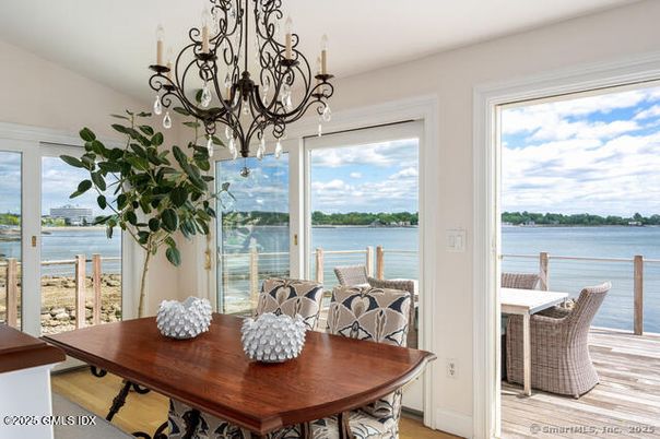 Chandelier, Dining room, Interior, Water, Wood Texture Flooring