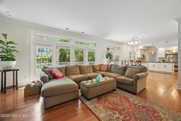Chandelier, Dining room, Interior, Kitchen, Living room, Pendant Lights, Recessed Lighting, Wood Texture Flooring