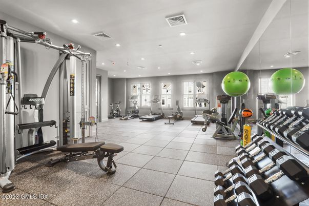 Fitness Equipment, Gym, Interior, Recessed Lighting