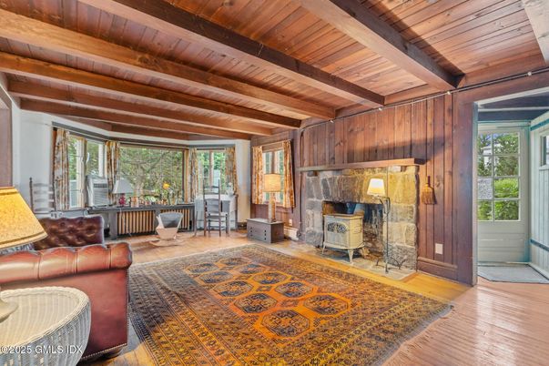 Fireplace, Interior, Living room, Wooden Beams, Wooden Ceilings, Wood Texture Flooring, Wooden Walls