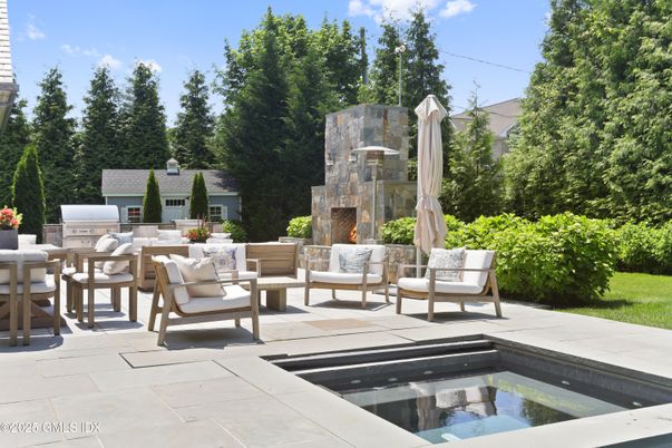 Exterior, Fireplace, Pool