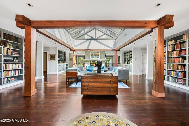 Interior, Recessed Lighting, Wooden Beams, Wood Texture Flooring
