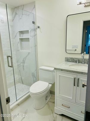 Bathroom, Glass Shower, Interior, Marble, Marble Walls