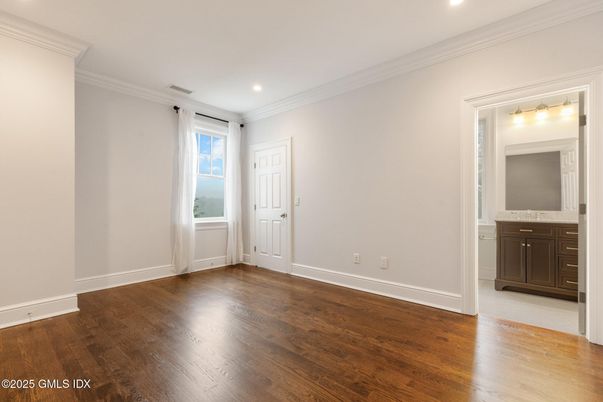 Bathroom, Empty room, Interior, Recessed Lighting, Wood Texture Flooring