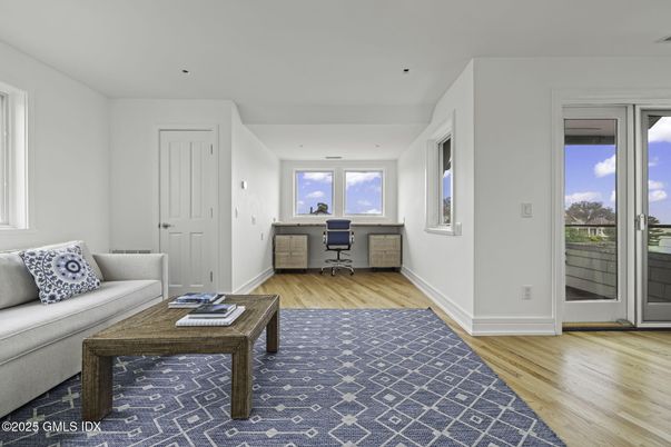 Home Office, Interior, Living room, Recessed Lighting, Wood Texture Flooring