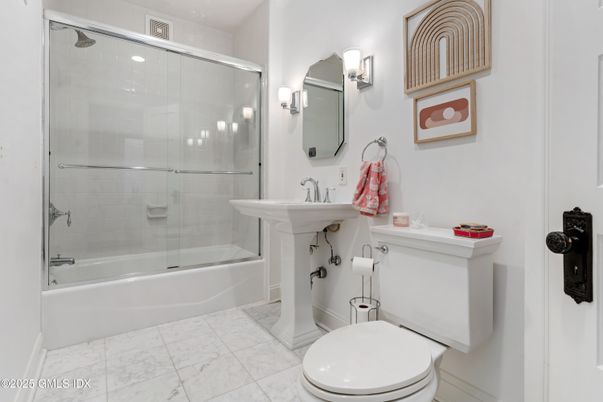 Bathroom, Glass Shower, Interior, Marble