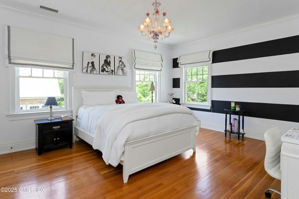 Bedroom, Chandelier, Interior, Wood Texture Flooring