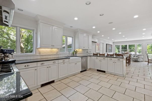 Interior, Kitchen, Recessed Lighting, Stainless Steel Appliances, Tile Countertops