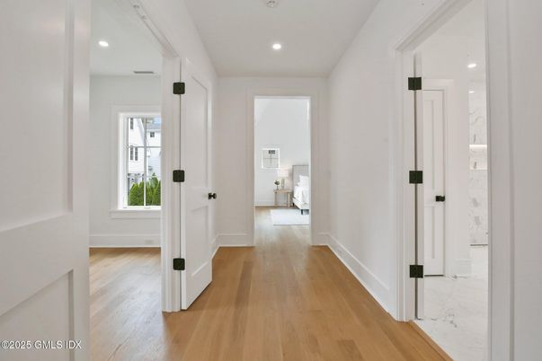Interior, Marble, Recessed Lighting, Wood Texture Flooring