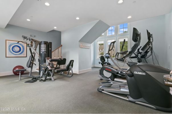 Fitness Equipment, Gym, Interior, Recessed Lighting