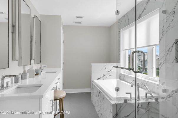 Bathroom, Interior, Marble Walls