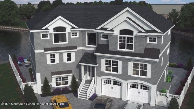 Attached, Exterior, Facade, Water, Rowhouse