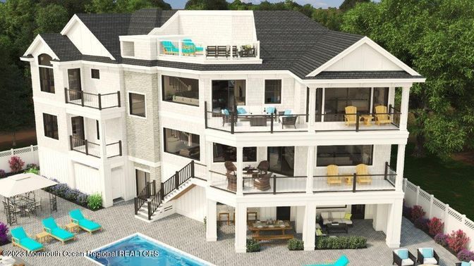 Exterior, Facade, Pool, Modern