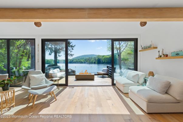 Interior, Water, Wooden Beams, Wood Texture Flooring